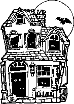 coloriage maison d halloween